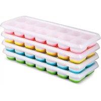 FLAVORA 4PCS Silicone Ice Cube Trays Stackable Easy | Size: 0.6m2