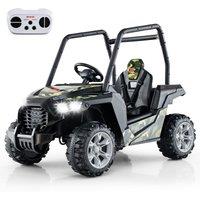 Costway Electric UTV 24V Battery Kids Ride-on Car Toy Vehicle in Black
