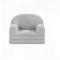 VOGREX 2 in 1 Toddler Chair Bed Soft Sherpa in Grey