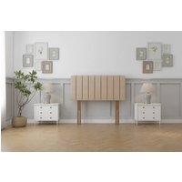 Sloomy Kansas Plush 26 Strutted Headboard in Stone | Size: Super King
