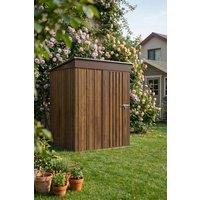 Living and Home 3x5 FT Outdoor Metal Garden Storage Shed in Brown