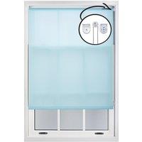 Furnished Duck Egg Blue Daylight Roller Blinds with Metal Fittings - Trimmable Window Shade | Size: 165 cm width x 210 cm drop