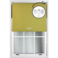 Furnished Green Blackout Roller Blind with Triple Diamond Eyelets & Metal Fittings | Size: 160 cm width x 165 cm drop
