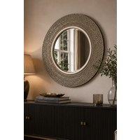 Yearn Mirrors Bobble Round mirror silver 79cm in Metallic Silver