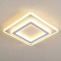 Pheashine Modern Indoor Square Acrylic Ceiling Lamp 29cm 44W Warm Light 3000K in White