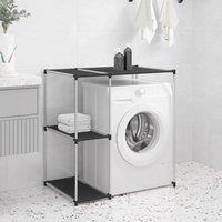 Berkfield Home Storage Rack over Washing Machine Black 87x55x90.5 cm Iron