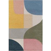 Ted Baker Curzon Hand Woven Wool Rug Abstract Multicolour Living Room | Size: 200 cm x 290 cm