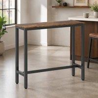 STILVORA Bar Table 120cm with steel frame rustic brown