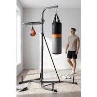 STILVORA Freestanding Boxing Bag & Speed Ball Station, Grey