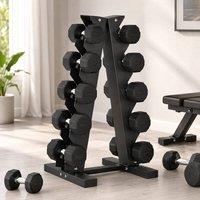 STILVORA Five-Tier Dumbbell Rack in Black