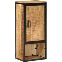 Berkfield Home Bathroom Cabinet 40x27x90 cm Solid Wood Mango & Iron in Brown | Size: 40 x 27 x 90 cm