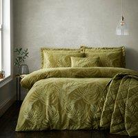 Portfolio Home Woburn Duvet Cover Set with Pillowcase in Green | Size: Super King