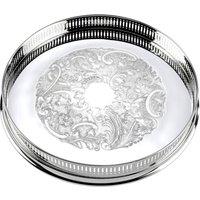 Arthur Price Silver Plated Home Tableware 11 Inch Round Embossed Gallery Tray