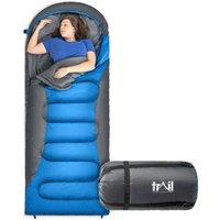 Trail Outdoor Leisure Trail Alpine XL Sleeping Bag Extra Wide 4 Season 400gsm 230x100cm in Blue | Size: 230x100 cm