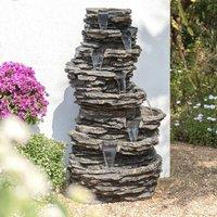 Primrose Rock Pool Water Feature Fountain 8 Tier Waterfall Natural Stone Effect