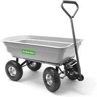 Q Garden 150kg Poly Garden Dump Cart Trolley in Grey | Size: 1 Pack
