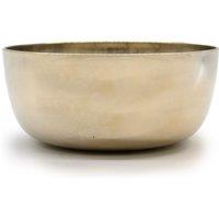 KDMD Large Brass Sing Bowl - 17cm in Silver
