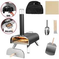 George Foreman 12" Dual Fuel Powered Pizza Oven With Carry Bag & Paddle GFDFPO2PC in Black