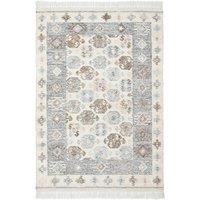 FurnitureboxUK Maren Grey Kilim Patterned Indoor / Outdoor Rug 120x170cm in Light Grey | Size: 170 cm x 120 cm