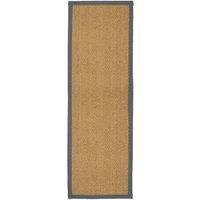 mysmartbuy Herringbone Coir Rug in Grey 122x66cm, Natural Fibre, Latex Backed | Size: 100 x 150 cm