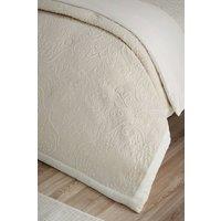 Catherine Lansfield 'Amelia Jacquard' Bedspread in Cream