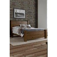 Time4sleep Plank Wooden Bed Frame LFE - Bed Frame in Brown | Size: Double