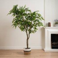 Scottish Everlastings Ltd 170cm Real touch Ficus in plastic pot in Green