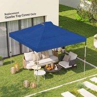 OUTSUNNY Gazebo Roof Replacement UV50+ Waterproof for 3 x 3 m Frame in Blue | Size: 3000mm x 3000mm
