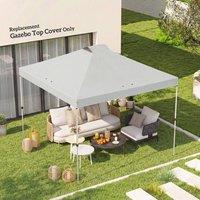 OUTSUNNY Gazebo Roof Replacement UV50+ Waterproof for 3 x 3 m Frame in White | Size: 3000mm x 3000mm