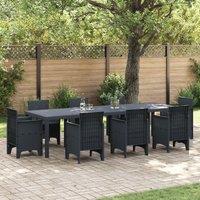 Berkfield Home Garden Table Anthracite 300x100x73 cm Poly Rattan | Size: 300 x 100 x 73 cm