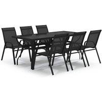 Berkfield Home 7 Piece Garden Dining Set Black