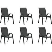 Berkfield Home Elegant 7 Piece Garden Dining Set Black