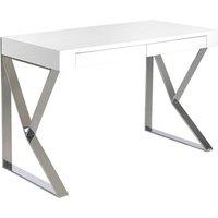 Angel Cerda White MDF Desk with Chromed Steel Legs & 2