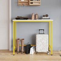 VOGREX Narrow Frame MDF Console Table Storage Shelf in White