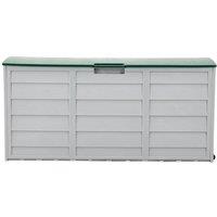 VOGREX Large Waterproof Outdoor Garden Storage Box Patio Utility Chest UK in Grey