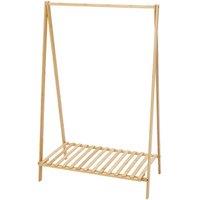 KORVIXA Wooden Holder Hanging Flower Pot Display Rack in Natural | Size: 100 cm x 100 cm