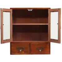 KORVIXA Large Wooden Storage Box Drawers in Brown | Size: 1000mm