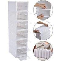 FLAVORA 12 Layer Plastic Shoe Storage Box in White | Size: 500mm