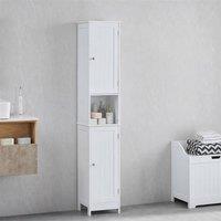 KORVIXA White Bathroom Cabinet Storage Unit 2 Doors | Size: W700mm x H750mm