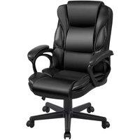 KORVIXA Executive Desk Chair Lumbar Support Big & Tall Computer Chair in Black | Size: 100 cm x 100 cm