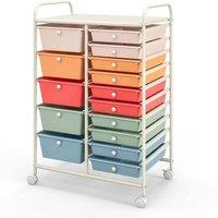 VOGREX 15 Drawer Rolling Storage Trolley