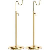 VOGREX 2 Pack Gold Adjustable Single Hook Handbag Display Stands