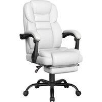 VOGREX White Executive Office Chair Footrest Linkage Armrest