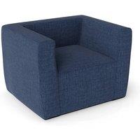 VOGREX Portable Inflatable Sofa Detachable Cover Blow Up Couch in Dark Blue