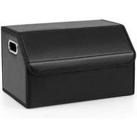 VOGREX 46x30x28cm Foldable Leather Car Trunk Storage Organizer Box in Black | Size: 46 x 30 x 28 cm