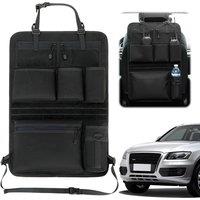 VOGREX Multi Pocket Car Seat Back Storage Organiser UK Stock in Black