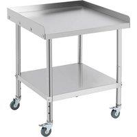VOGREX 28x24x30 Stainless Steel Camping BBQ Garden Prep Table in Silver