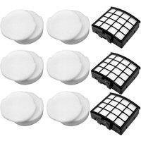 FLAVORA 3 Hepa 6 Felt 6 Foam Filters-Replacement Filter in Black | Size: 0.6m2