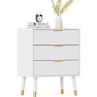 VOGREX Modern Wood Chest of Drawers Bedroom Furniture WHITE