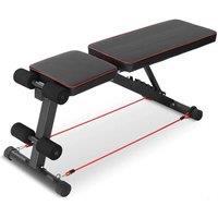 VOGREX Adjustable Weight Bench 8 Incline Foldable Dumbbell in Black